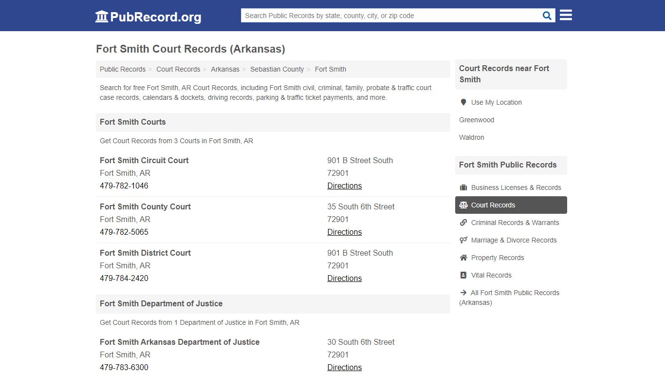 Free Fort Smith Court Records (Arkansas Court Records) - PubRecord.org